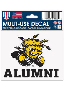 Wichita State Shockers 3x4 Alumni Auto Decal - Yellow