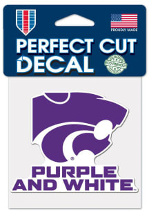 K-State Wildcats 4x4 Slogan Auto Decal - Purple