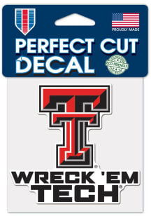 Texas Tech Red Raiders 4x4 Slogan Auto Decal - Red