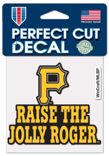 Pittsburgh Pirates 4x4 Slogan Auto Decal - Yellow