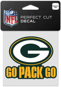 Green Bay Packers 4x4 Slogan Auto Decal - Green