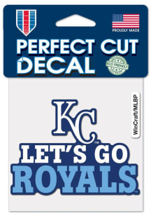 Kansas City Royals 4x4 Slogan Auto Decal - Blue