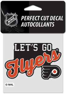 Philadelphia Flyers 4x4 Slogan Auto Decal - Orange