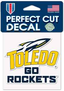 Toledo Rockets 4x4 Slogan Auto Decal - Blue