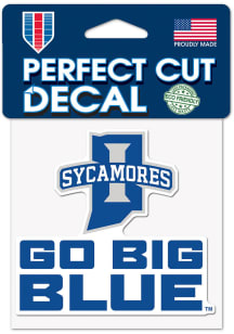 Indiana State Sycamores 4x4 Slogan Auto Decal - Blue