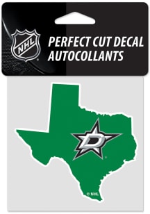 Dallas Stars 4x4 State Shape Auto Decal - Green