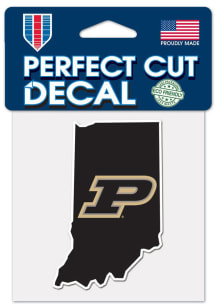 Purdue Boilermakers 4x4 State Shape Auto Decal - Gold
