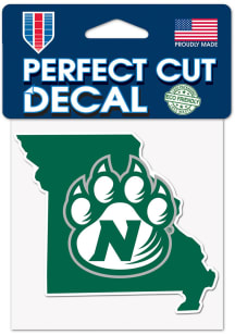 Northwest Missouri State Bearcats 4x4 State Shape Auto Decal - Green