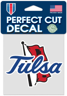 Tulsa Golden Hurricane Perfect Cut 4x4 Color Decal Auto Decal - Blue