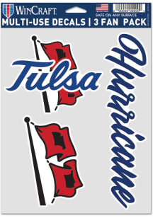 Tulsa Golden Hurricane Triple Pack Auto Decal - Blue