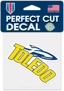 Toledo Rockets Perfect Cut 4x4 Color Decal Auto Decal - Gold