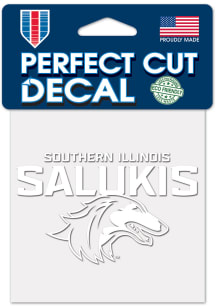 Southern Illinois Salukis Perfect Cut 4x4 White Auto Decal - Maroon
