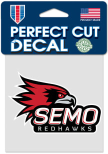 Southeast Missouri State Redhawks Perfect Cut 4x4 Color Decal Auto Decal - Red
