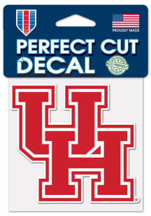 Houston Cougars Perfect Cut 4x4 Color Decal Auto Decal - Red