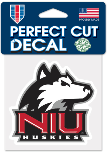 Northern Illinois Huskies Perfect Cut 4x4 Color Decal Auto Decal - Red