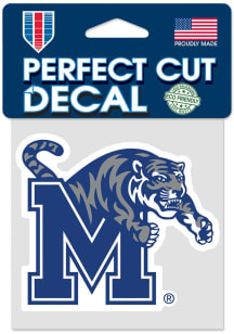 Memphis Tigers Perfect Cut 4x4 Color Decal Auto Decal - Blue