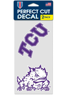 TCU Horned Frogs Perfect Cut Set of 2 Auto Decal - Purple
