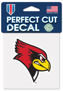 Illinois State Redbirds Perfect Cut 4x4 Color Decal Auto Decal - Red