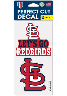St Louis Cardinals Perfect Cut Set of 2 Slogan Auto Decal - Red
