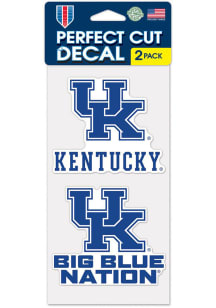 Kentucky Wildcats Perfect Cut Set of 2 Slogan Auto Decal - Blue