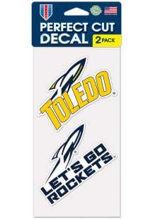 Toledo Rockets Perfect Cut Set of 2 Slogan Auto Decal - Blue