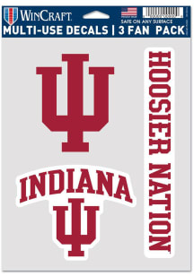 Indiana Hoosiers Triple Pack Auto Decal - Red