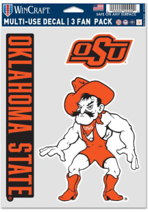 Oklahoma State Cowboys Triple Pack Auto Decal - Orange