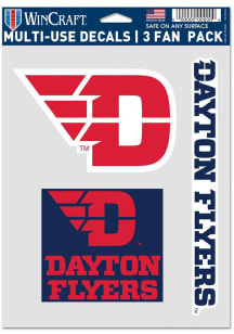 Dayton Flyers Triple Pack Auto Decal - Navy Blue