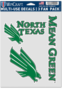 North Texas Mean Green Triple Pack Auto Decal - Green
