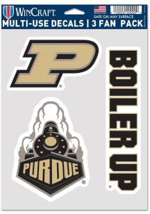 Purdue Boilermakers Triple Pack Auto Decal - Gold