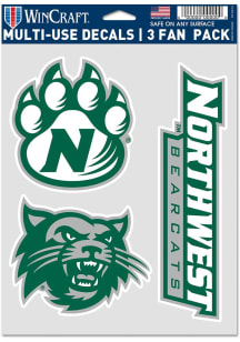Northwest Missouri State Bearcats Triple Pack Auto Decal - Green