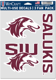 Southern Illinois Salukis Triple Pack Auto Decal - Maroon