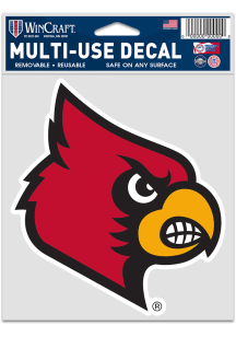 Louisville Cardinals 3.75x5 Fan Auto Decal - Red