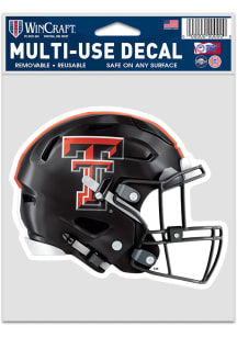 Texas Tech Red Raiders 3.75x5 Helmet Auto Decal - Red