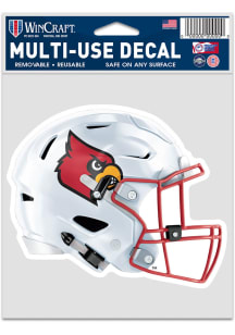 Louisville Cardinals 3.75x5 Helmet Auto Decal - Red