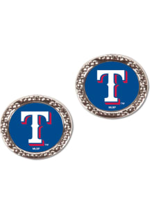Texas Rangers Hammered Post Womens Earrings