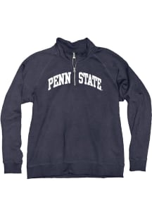 Womens Navy Blue Penn State Nittany Lions Sanded Fleece Qtr Zip