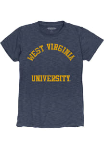 West Virginia Mountaineers Womens Navy Blue Honor Roll Short Sleeve T-Shirt