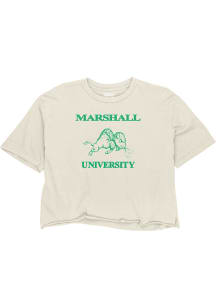 Marshall Thundering Herd Womens Ivory Flag Squad Short Sleeve T-Shirt