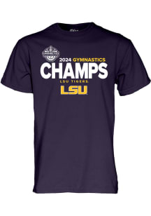 LSU Tigers Purple 2024 SEC Gymnastics Champions Short Sleeve T Shirt