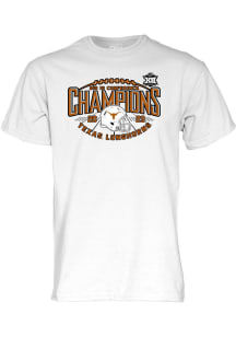 Texas Longhorns White 2023 Big 12 Conference Football Champions Short Sleeve T Shirt