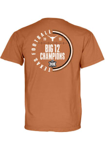 Texas Longhorns Unisex Burnt Orange 2023 Big 12 Football Champions Overdyed Short Sleeve T-Shirt