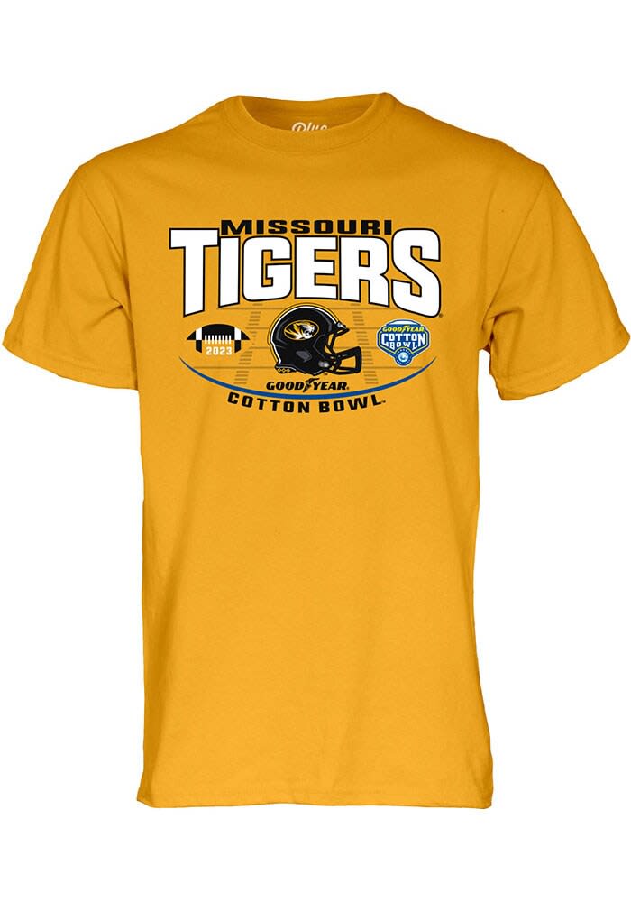 Missouri Tigers GOLD 2023 Cotton Bowl Bound Short Sleeve T Shirt