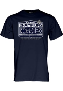 Penn State Nittany Lions Navy Blue 2024 12X National Champions Short Sleeve T Shirt