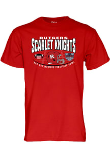 Rutgers Scarlet Knights Red 2023 Bad Boy Mowers Pinstripe Bowl Short Sleeve T Shirt