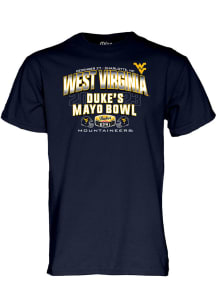 West Virginia Mountaineers Navy Blue 2023 Dukes Mayo Bowl Short Sleeve T Shirt