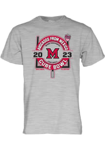 Miami RedHawks Grey 2023 Cure Bowl Short Sleeve T Shirt