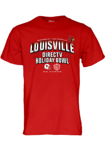 Louisville Cardinals Red 2023 DirecTV Holiday Bowl Short Sleeve T Shirt