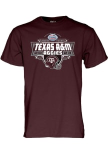 Texas A&amp;M Aggies Maroon 2023 Texas Bowl Bound Short Sleeve T Shirt