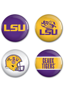 LSU Tigers 4 Pack Button